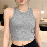 グレー | 【17640】カップつきショートタンクトップ	 | SneepDip