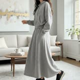 グレー | 【17643】ジップパーカー&スカートSET | SneepDip