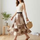 ブラウン | 【17646】パッチワークエスニックスカート	 | SneepDip