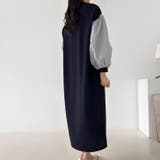 【17647】スリーブ切り替えワンピース	 | SneepDip | 詳細画像4 