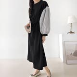 【17647】スリーブ切り替えワンピース	 | SneepDip | 詳細画像5 