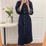 ダークブルー | 【17648】デニムシャツワンピース	 | SneepDip