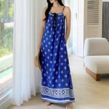 ブルー | 【17652】エスニックマキシワンピース | SneepDip