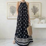 ブラック | 【17652】エスニックマキシワンピース | SneepDip