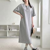 グレー | 【17661】こなれコットンTシャツワンピース | SneepDip