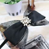 ブラック | 【7103】チュールリボンカチューシャ | SneepDip