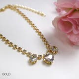 ゴールド | 【7131】ハートビジューキラキラネックレス(ペット用)	 | SneepDip
