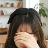 ブラック | 【7132】サイドリボンカチューシャ	 | SneepDip