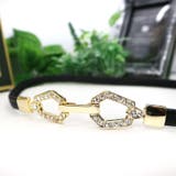 ブラック | 【7181】ビジューバックルゴムベルト | SneepDip