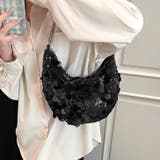 ブラック | 【7208】スパンコールショルダーバッグ	 | SneepDip