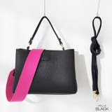 ブラック | 【7230】バイカラーショルダーバッグ	 | SneepDip