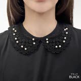 ブラック | 【7237】刺繍×パールつけ襟 | SneepDip