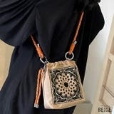 ベージュ | 【7239】ペイスリーショルダーバッグ	 | SneepDip