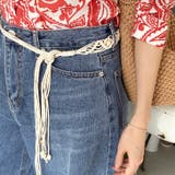 アイボリー | 【7261】ボヘミアン風編み上げ紐ベルト | SneepDip