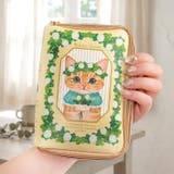 【7311】猫とお花のブック型ポーチ	 | SneepDip | 詳細画像2 