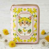 ピンク | 【7311】猫とお花のブック型ポーチ	 | SneepDip