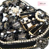 ブラック | 【9800】ビジュー×ハートファスナーポーチ | SneepDip