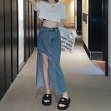 デニムロングスカートタイトジーンズスカートデザイン不規則 | 17kg | 詳細画像15