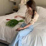 【赤字覚悟!処分セール】トップスブラウスパフスリーブスクエアネック花柄オシャレ | 17kg | 詳細画像13