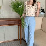 【赤字覚悟!処分セール】トップスブラウスパフスリーブスクエアネック花柄オシャレ | 17kg | 詳細画像23
