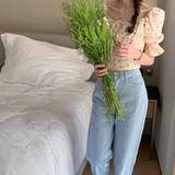 【赤字覚悟!処分セール】トップスブラウスパフスリーブスクエアネック花柄オシャレ | 17kg | 詳細画像6