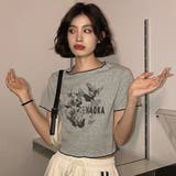 グレー | 【赤字覚悟！処分セール】トップスＴシャツ半袖ロゴオシャレ | 17kg