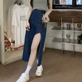 デニムロングスカートタイトジーンズスカートデザインハイウエスト不規則 | 17kg | 詳細画像9 