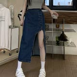 デニムロングスカートタイトジーンズスカートデザインハイウエスト不規則 | 17kg | 詳細画像10 