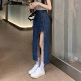 デニムロングスカートタイトジーンズスカートデザインハイウエスト不規則 | 17kg | 詳細画像12 