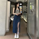 デニムロングスカートタイトジーンズスカートデザインハイウエスト不規則 | 17kg | 詳細画像13 
