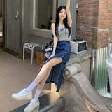 デニムロングスカートタイトジーンズスカートデザインハイウエスト不規則 | 17kg | 詳細画像14 