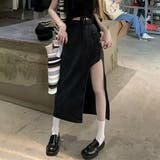 デニムロングスカートタイトジーンズスカートデザインハイウエスト不規則 | 17kg | 詳細画像4 