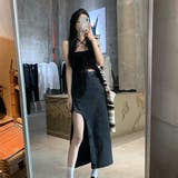 デニムロングスカートタイトジーンズスカートデザインハイウエスト不規則 | 17kg | 詳細画像5 