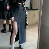 デニムロングスカートタイトジーンズスカートデザインハイウエスト不規則 | 17kg | 詳細画像8 