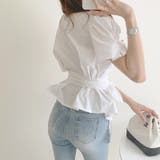 【SHOPLIST限定】トップスシャツパフスリーブブラウスウエストマーク | 17kg | 詳細画像9 