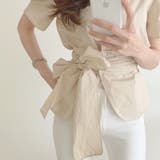 【SHOPLIST限定】トップスシャツパフスリーブブラウスウエストマーク | 17kg | 詳細画像15 