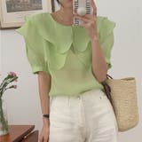 グリーン | 【赤字覚悟！処分セール】トップスシースルーシフォンシャツ半袖カジュアル日焼け止め… | 17kg