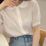 【赤字覚悟！処分セール】トップスシースルーシフォンシャツ半袖カジュアルオシャレ | 17kg | 詳細画像3 