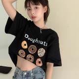 【赤字覚悟！処分セール】トップスＴシャツ短丈半袖カジュアルへそ出しロゴオシャレ | 17kg | 詳細画像16 