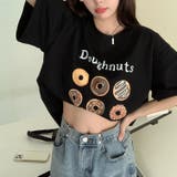 【赤字覚悟！処分セール】トップスＴシャツ短丈半袖カジュアルへそ出しロゴオシャレ | 17kg | 詳細画像4 