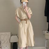 【赤字覚悟！処分セール】編みベルト付き短袖ワンピースAラインネック | 17kg | 詳細画像2 