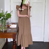 春夏ロングワンピースノースリーブバックレスドレススクエアネック体型カバー着?せ可… | 17kg | 詳細画像3 