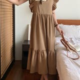 春夏ロングワンピースノースリーブバックレスドレススクエアネック体型カバー着?せ可… | 17kg | 詳細画像5 