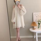 春夏ワンピースひざ丈長袖肩落とし体型カバー着?せ可愛いきれいめオシャレ韓国ファッ… | 17kg | 詳細画像2 