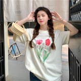 【赤字覚悟！処分セール】トップスＴシャツ半袖カジュアル花柄ロゴオシャレ | 17kg | 詳細画像14 
