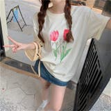 【赤字覚悟！処分セール】トップスＴシャツ半袖カジュアル花柄ロゴオシャレ | 17kg | 詳細画像15 