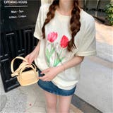 【赤字覚悟！処分セール】トップスＴシャツ半袖カジュアル花柄ロゴオシャレ | 17kg | 詳細画像16 