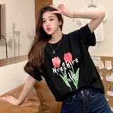 【赤字覚悟！処分セール】トップスＴシャツ半袖カジュアル花柄ロゴオシャレ | 17kg | 詳細画像17 