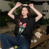 【赤字覚悟！処分セール】トップスＴシャツ半袖カジュアル花柄ロゴオシャレ | 17kg | 詳細画像21 
