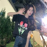 【赤字覚悟！処分セール】トップスＴシャツ半袖カジュアル花柄ロゴオシャレ | 17kg | 詳細画像31 